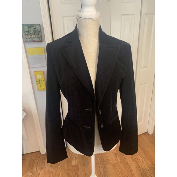 Express Jackets & Blazers - Express Design Studio Women Black Velvet Blazer Size 4